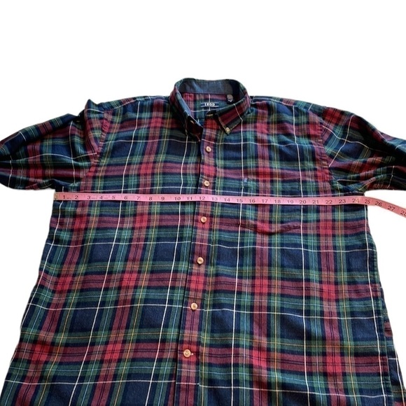 Izod Flannel Button Down Long Sleeve Plaid Shirt - Size XL - Picture 8 of 12